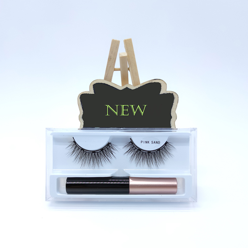 3D Faux Mink 1 paio di kit di eyeliner per ciglia magnetiche